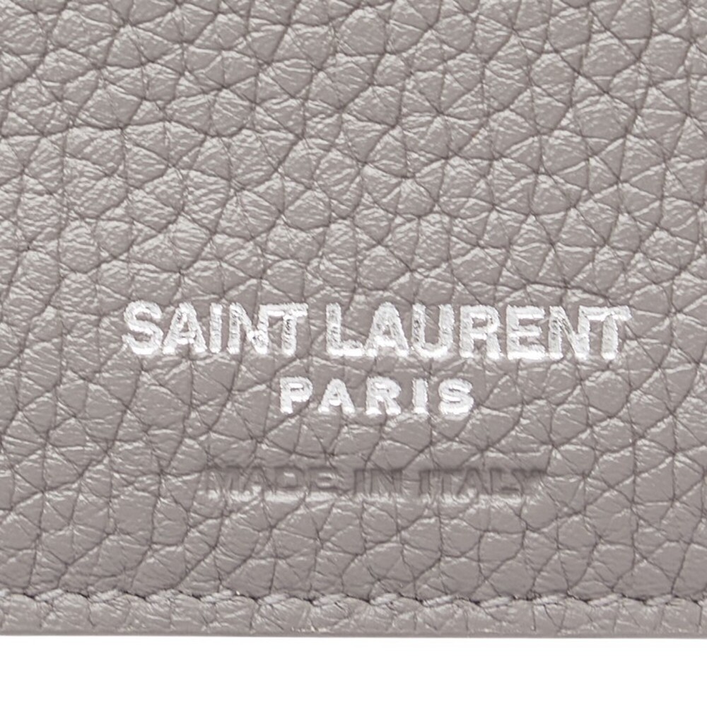 Saint Laurent Sac de Jour Long Wallet 504981 Gray Leather Women's SAINT LAURENT - Picture 9 of 14